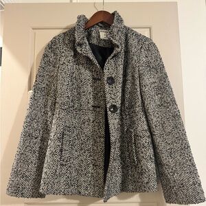 Old navy black and white tweed jacket